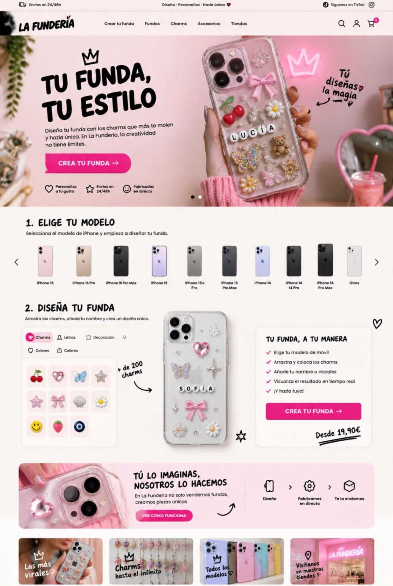 Inspiración: detalle de una funda rosa